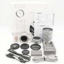 OLYMPUS PEN E-PL8 White 16.1MP  14-42mm 40-150mm Double Lens Kit w/Box
