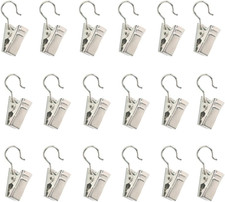 30 Pcs Curtain Clips with Hooks, Heavy Duty Metal Shower Clip Hook Set for Hangi