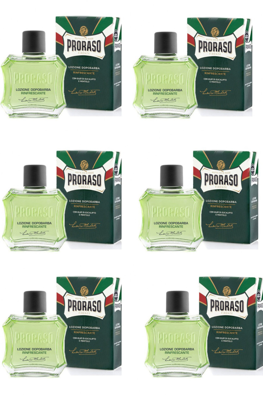 Offerta Stock 6 Pezzi Dopobarba Proraso Verde 100ml - Prezzo Top