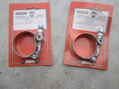 Harley-Davidson Pair Paughco Exhaust Port Clamp  Ironhead Sportster XLH XLCH New