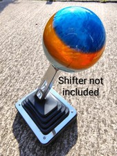 Striped Gear Shift Knob 38-16 Thread Size Blue Orange Pearl Hot Rod Custom Striped Gear Shift Knob 38-16 Thread Size Blue Orange Pearl Hot Rod Custom