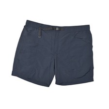 NEW Eddie Bauer Men's 2XL Black Nylon Bermuda Ripstop Tech Shorts Zip Solid
