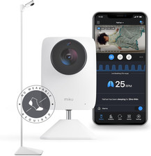 Pro Upgraded Smart Baby Monitor Camera, Wall Mount Floor Stand, Real Time Br