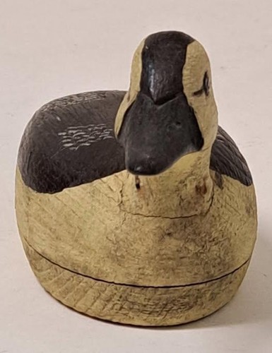 Antique Carved & Painted Small Hollow Body Duck Decoy - Picture 6 of 13