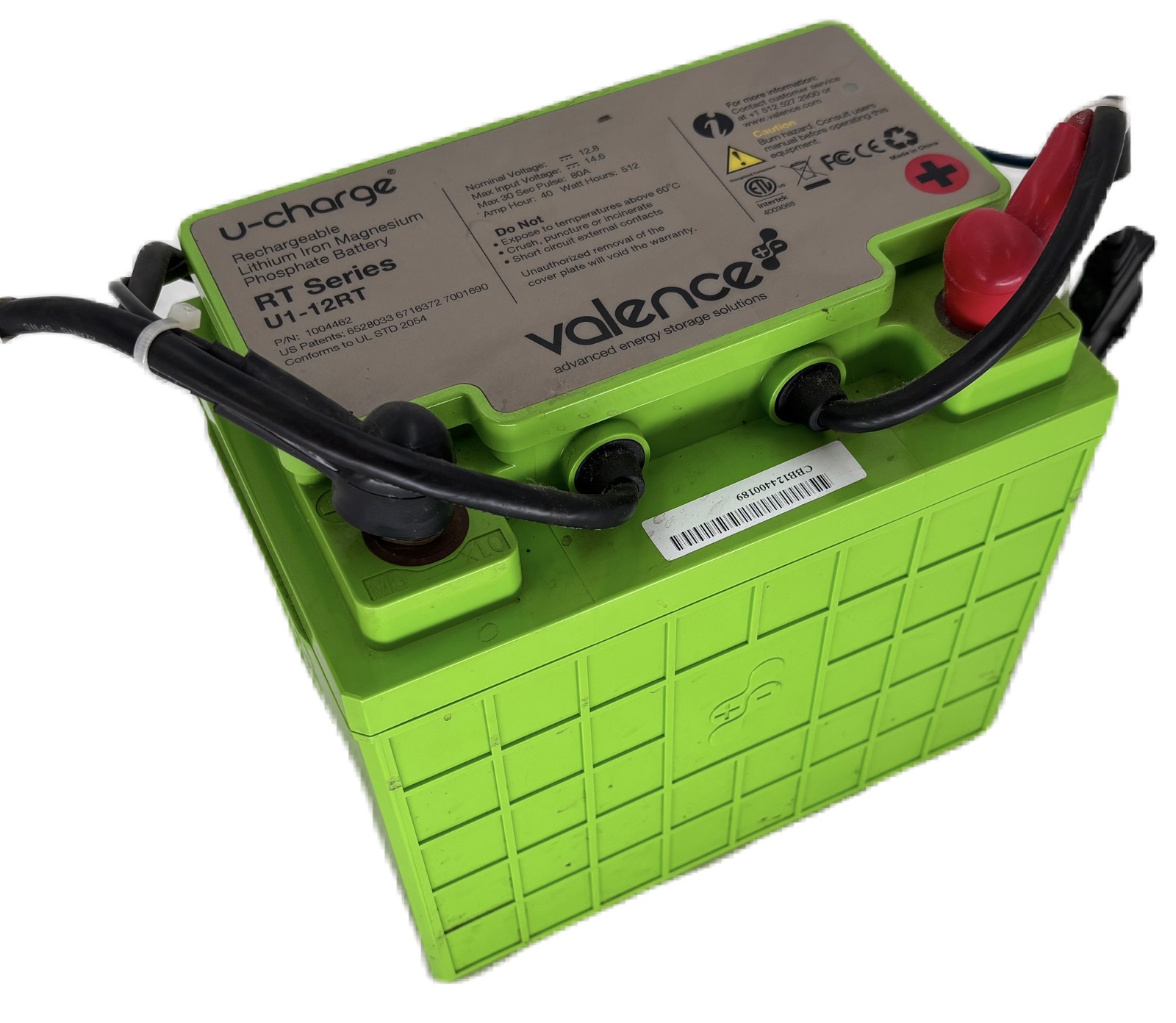 Valence U-Charge U1-12RT 12.8V 40Ah Lithium Iron Magnesium Battery