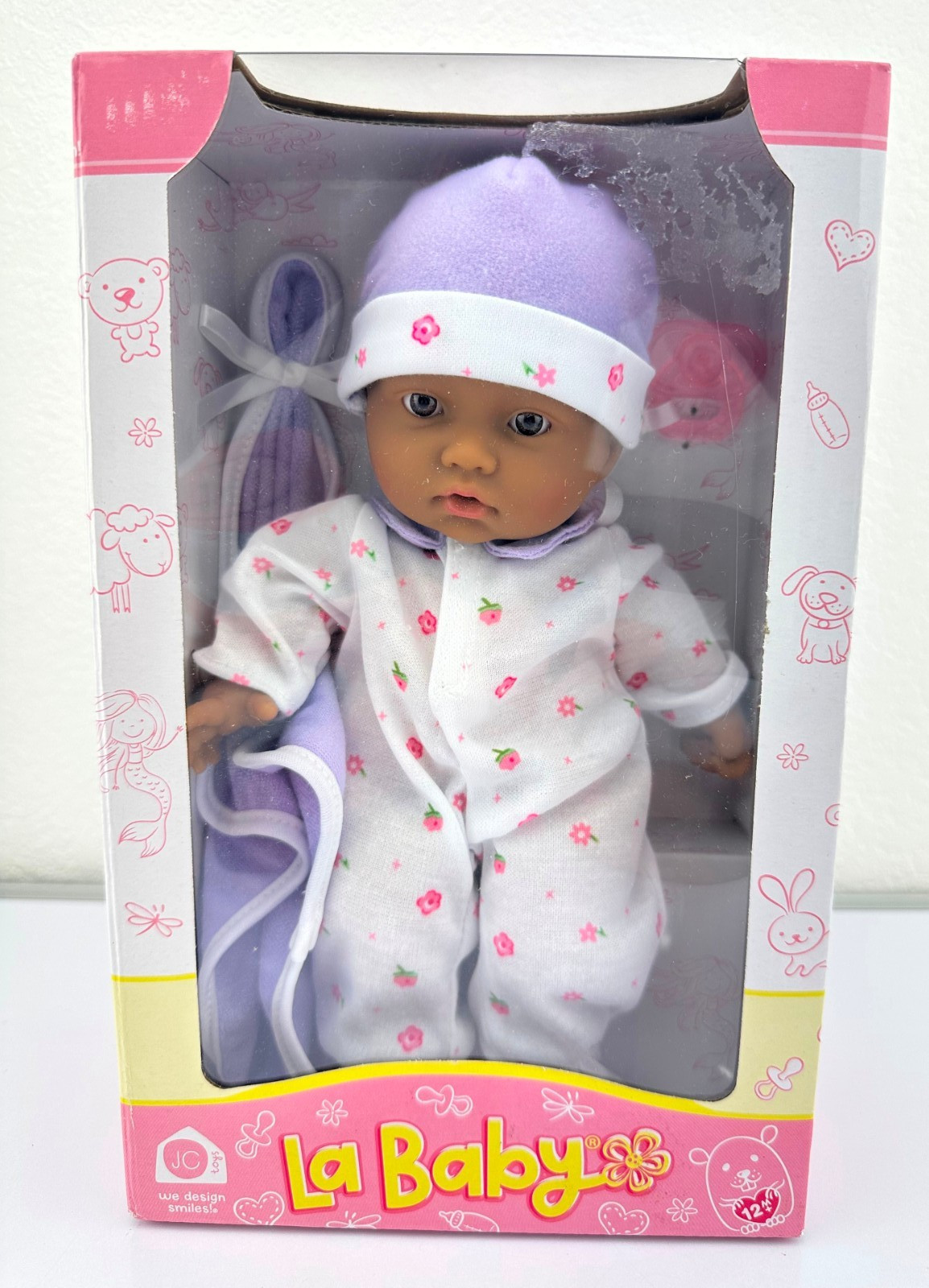 JC Toys by Berenguer 11 Inch Purple Hispanic La Baby Doll. N