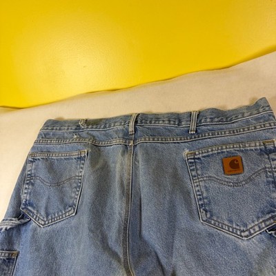 Carhartt B171 DST Relaxed Fit Carpenter Jeans Mens 44x30 Blue Denim Work Pants