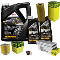 Mann Inspektionspaket 7L Mannol Longlife 5W-30 FüR Audi A6 Avant 3.0 Tfsi