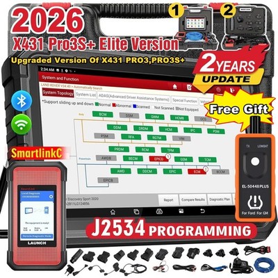 2026 X431 PRO3S+ Elite PRO5 Bidirectional Scan Tool SmartlinkC 2.0 Car Scanner