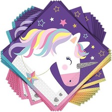 Stars Unicorn Luncheon Napkins 6.5", 16 Ct.