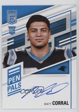 2022 Panini Donruss Elite Pen Pals Blue Ink Matt Corral #PP-MC Auto 15r3
