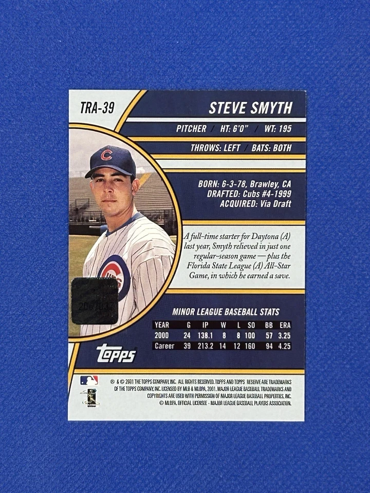 2001 Topps Reserve Steve Smyth Auto Autograph #tra-39 - Image 2 of 3