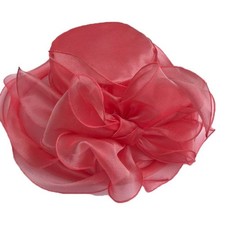 Women Sun Hat with 10cm Wide Brim Large Bow Breathable Polyester UV Hat