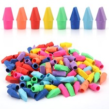 120 PCS Cap Erasers, 8 Assorted Colors, Pencil Top, School, 71310, Bulk