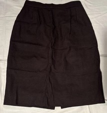 Talbots Petites Black Worsted Wool Pencil Skirt Size 10P Made in USA Lined Vent