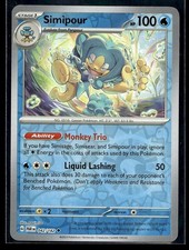 Simipour 042/182 Uncommon Paradox Rift Pokemon Reverse Holo Lightly Played