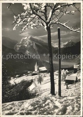 Amden Walensee SG winter panorama with diamond tip