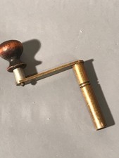 Antique Vienna Clock Weights Wood Handled Crank Clock Key Size 2 2.75mm