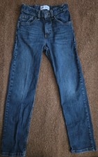 Wrangler Boys Straight Fit Jeans Medium Blue Wash Size 12 Slim Adjustable Waist