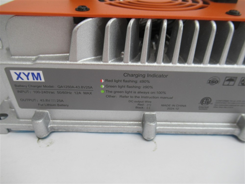 XYM QA1250A-43.8V25A, 43.8V Lithium Battery Charger, 100 - 240V