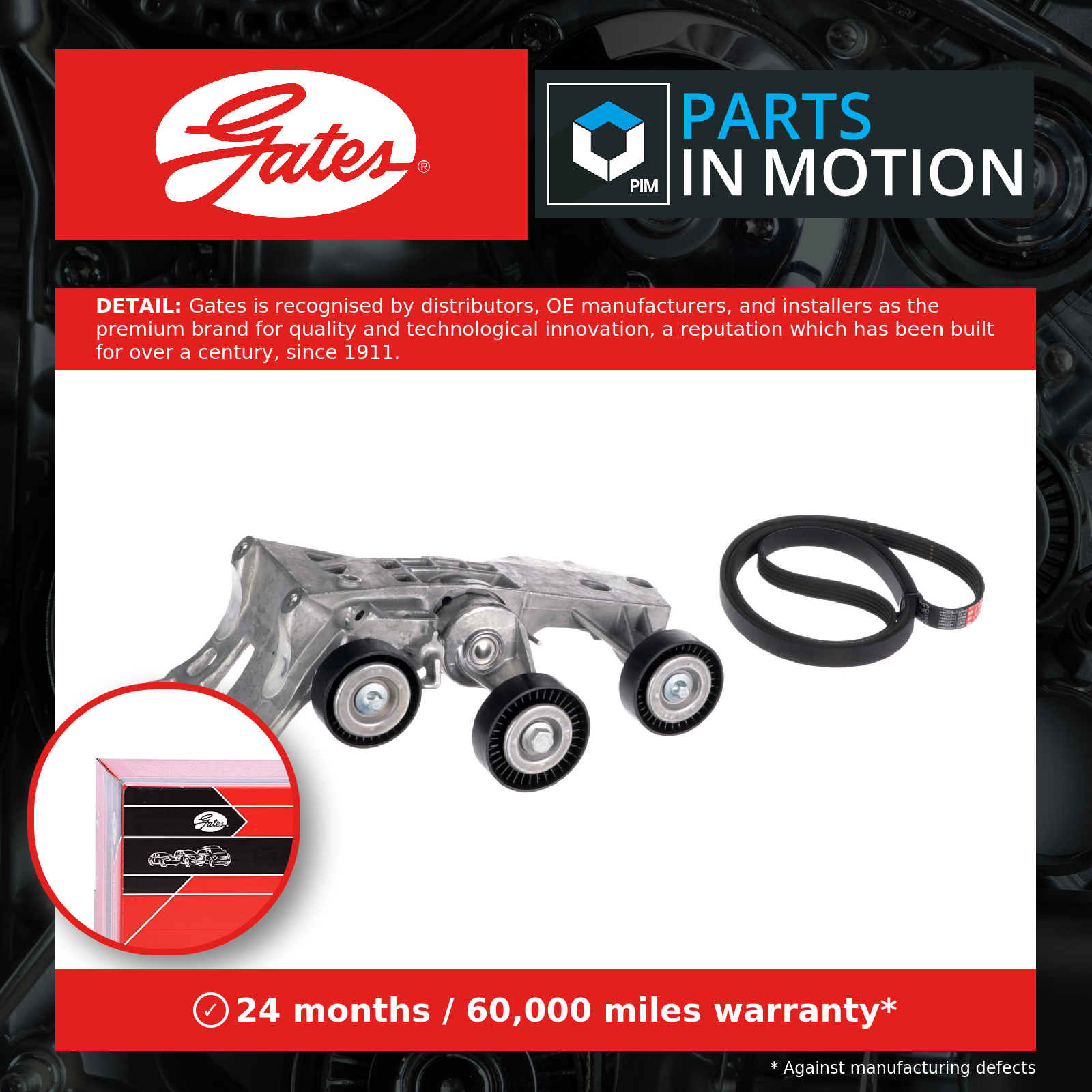 Drive Belt Kit fits MERCEDES B170 W245 2.0 08 to 11 M266.960 Set Gates Quality - Image 8