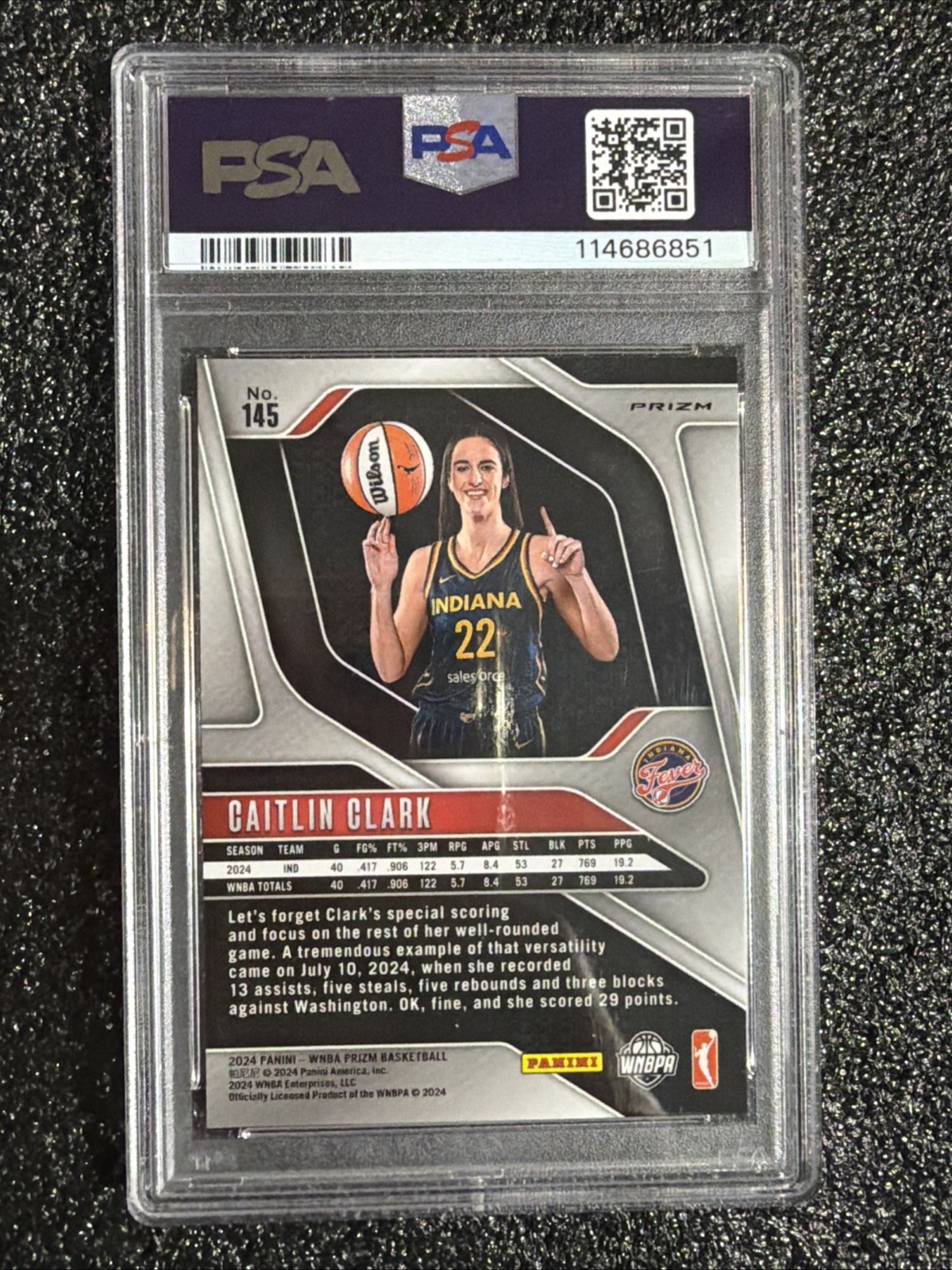 2024 Panini Prizm WNBA - Caitlin Clark #145 Green Prizm (RC) view 7