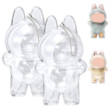 2 pcs Protective Case for 17 cm Standing Dolls, Portable Display Box Hard Acr...