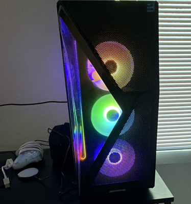 iBUYPOWER Slate Mesh Gaming Desktop Tower, RGB Lighting, GeForce RTX, Black