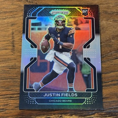 Justin Fields 2021 Panini Chronicles Prizm Black SILVER Rookie Card RC #PB-3