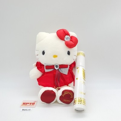 Hello Kitty B515 Hello Kitty rotes Kleid Sanrio 2000 Denpo NTT Plüschpuppe...
