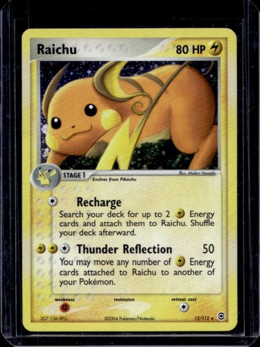 2004 Pokemon EX FireRed & LeafGreen Raichu Holo #12/112