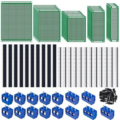 78Stk Lochrasterplatte Kit,21er Doppelseitig PCB Board Leiterplatte