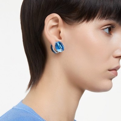 Swarovski Lucent Ohrstecker blau, (2 Stück) Rhodiniert. UVP 165£