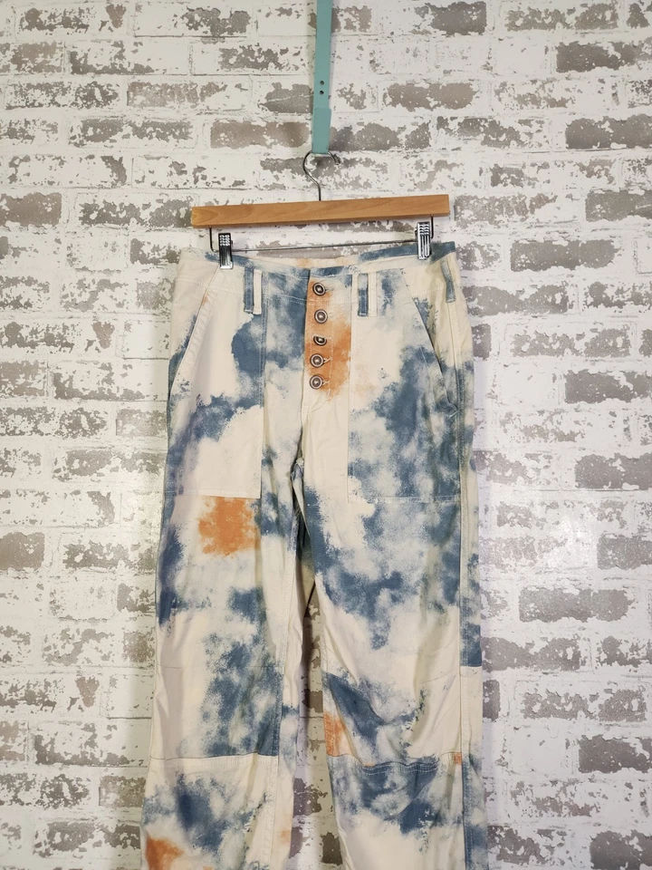 Anthropologie Pilcro The Wanderer Relaxed Tie Dye Pants Button Front Size 28 - Image 2 of 4
