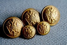 RARE Authentic Imperial Russian Military Buttons Lot - Tsarist Era WWI Antique