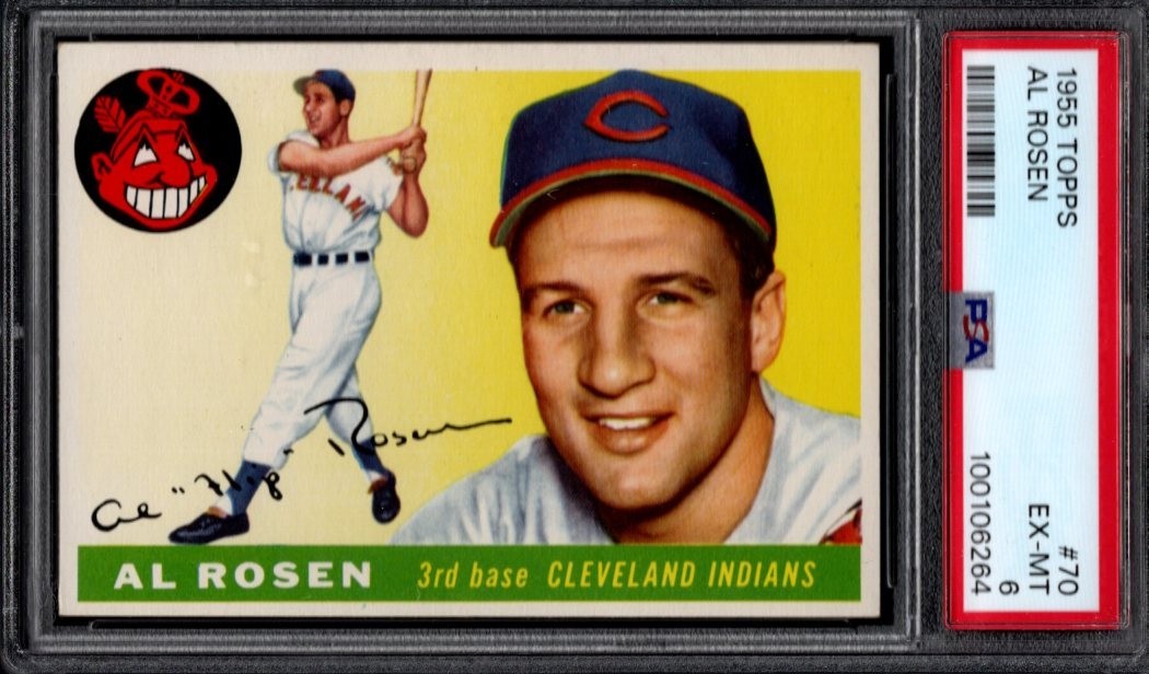 PSA 6 - 1955 Topps # 70 Al Rosen Cleveland Indians