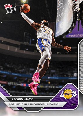 2025 NBA Topps Now #78 LeBron James Los Angeles Lakers  - IN HAND