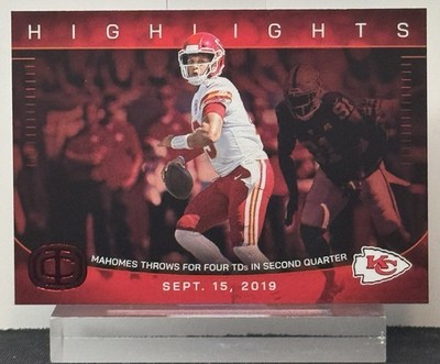 2025 Panini Icon Collection #IC-16 Patrick Mahomes II Highlights Card Chiefs RED