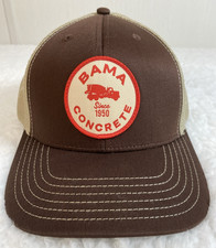 Bama Concrete Trucker Hat Snap Back Brown Mes...