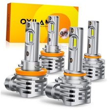 H11 9005 LED Light Bulbs Combo, 56000 Lumens 700 Brighter 6500K Cool 9005 H11