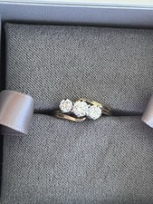 Gold Diamond Trilogy Ring 18ct 0.75ct Size I1/2