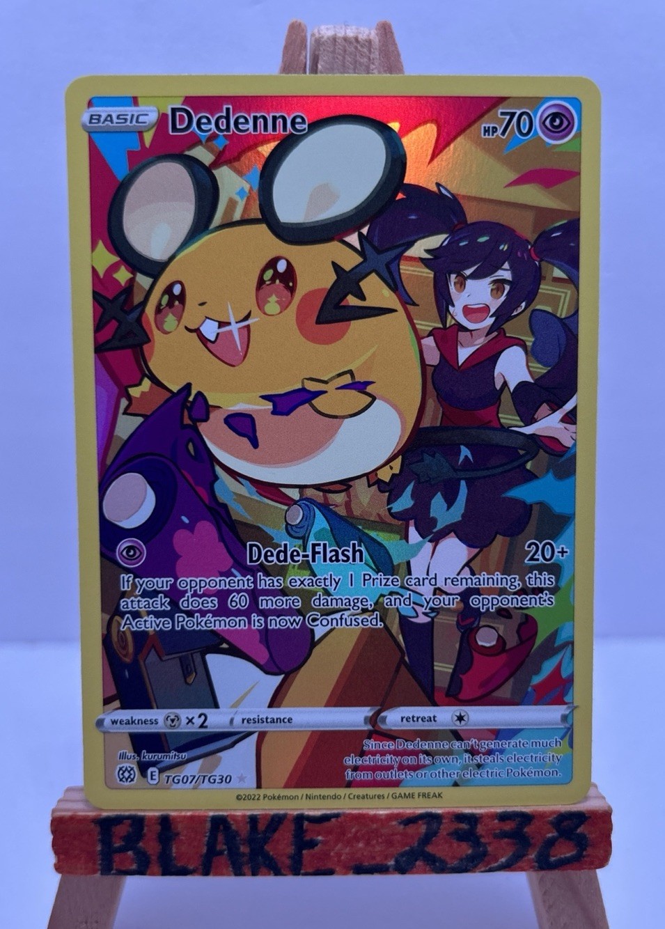Dedenne TG07/TG30 NM Holo - Pokémon Brilliant Stars Trainer Gallery - Full Art
