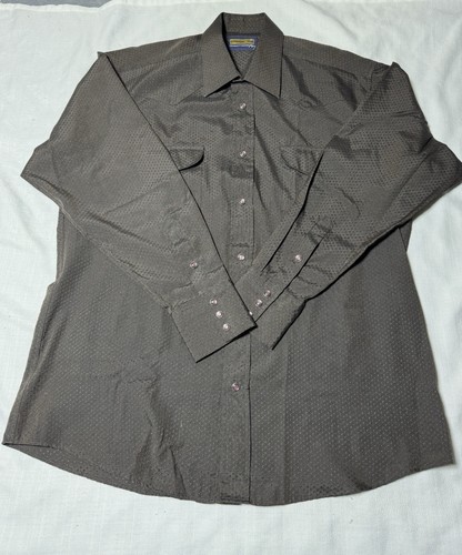 Panhandle Slim Western Long Sleeve Button Up Shirt Mens Size L 16.5/35 Large - Picture 2 of 7