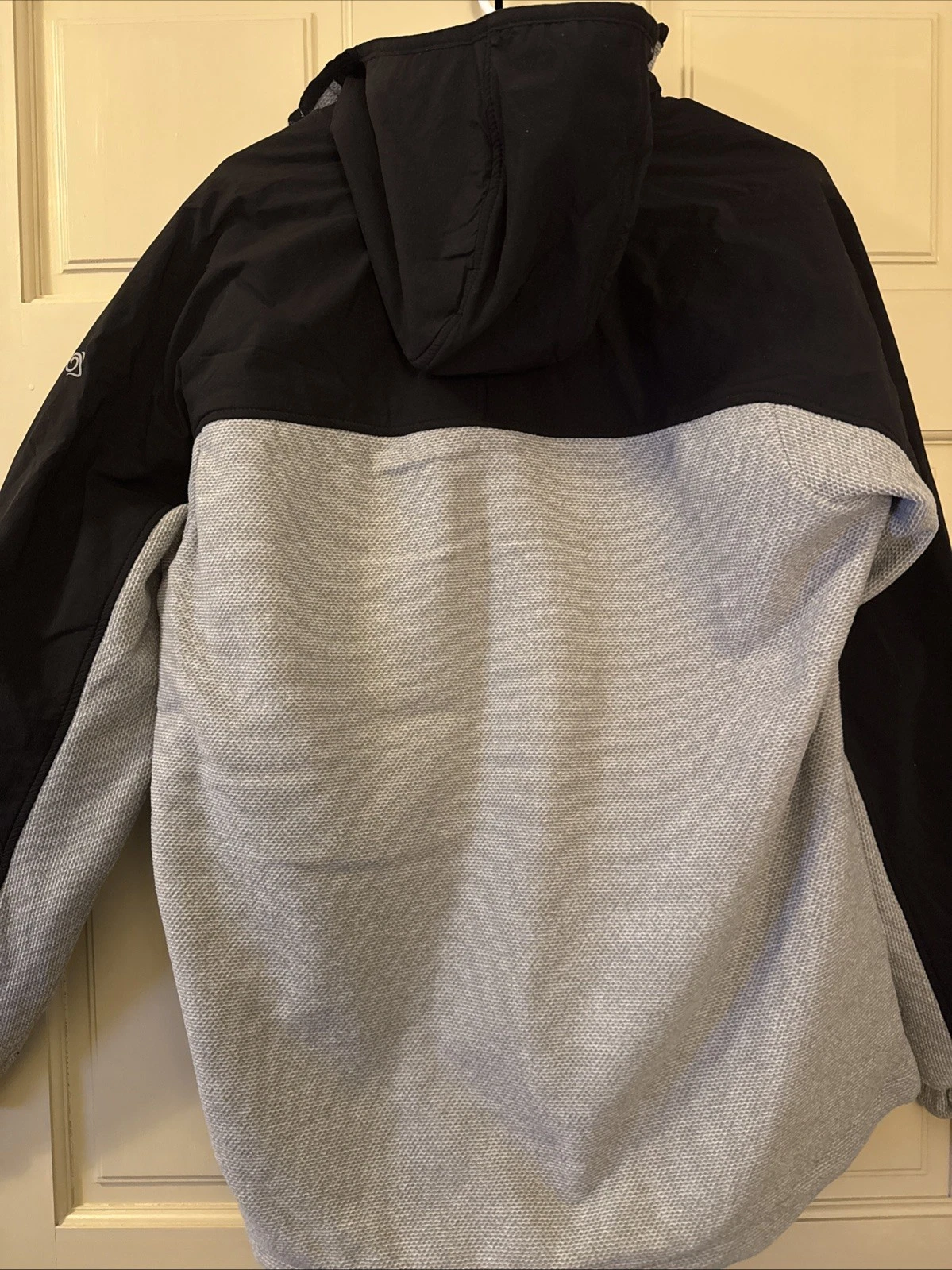 Craghoppers Men's Abrigo Hooded Black /Cloud Grey Fleece Jacket XL fits like L image 9