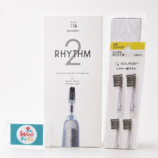 Soladey Rhythm 2 Electric Toothbrush Ice Blue Replacement Brush 3-Row Compact