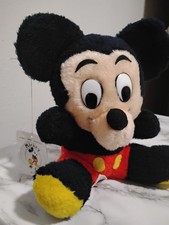 Adorable VINTAGE WALT DISNEY MICKEY MOUSE Plush Bean Bag Doll 7  WITH TAG 