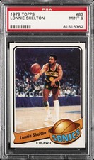 1979 TOPPS #83 LONNIE SHELTON PSA 9