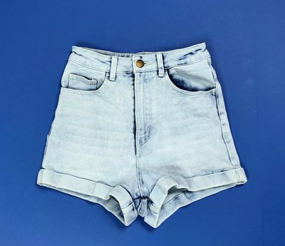 Tally weijl shorts denim donna usato jeans high waist EUR34 W24 tg 38 mom  T7103 | eBay