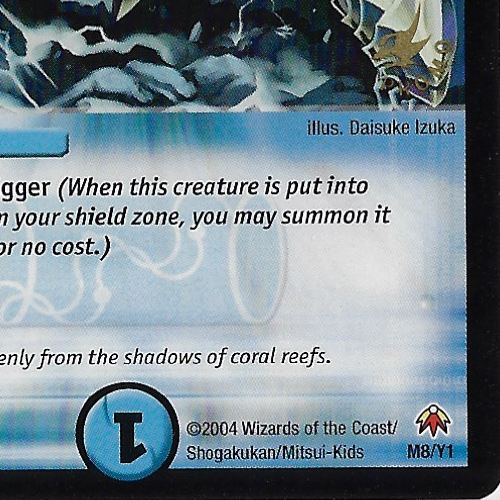 DUEL MASTERS McDonald's HAPPY MEAL LP Common PROMO #M8/Y1 AQUA