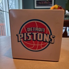 Detroit Pistons NBA Vase Canister Vintage Rare Only One On Ebay